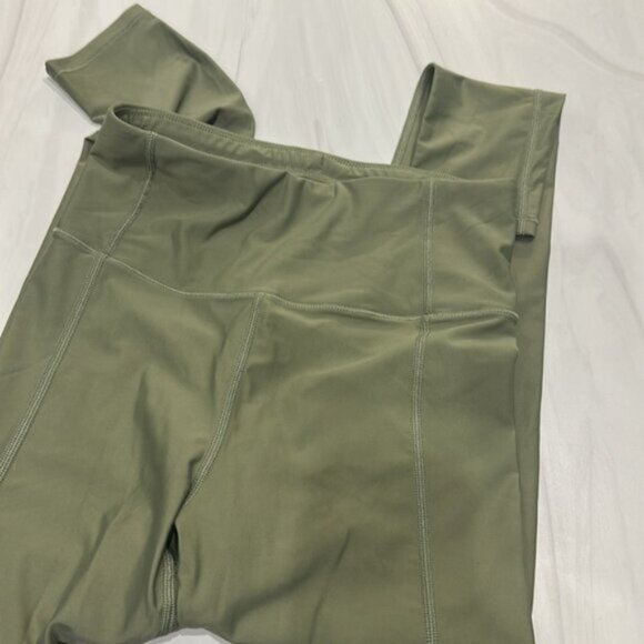 Sweaty Betty Women's Olive Green High Shine 7/8 Length Leggings Size XS - Picture 2 of 5